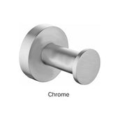 CENTRO Round Robe Hook in Chrome, Matte Black, Brushed Gold, Brushed Nickel & Gunmetal Grey